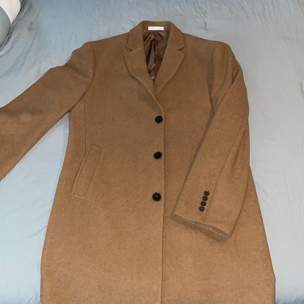COPY - Calvin Klein tan dress coat size 42